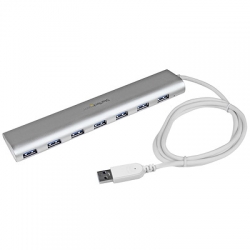 STARTECH.COM 7 PORT USB3.0 HUB, EXTENDABLE INBUILT CABLE, PORTABLE, 2YR ST73007UA