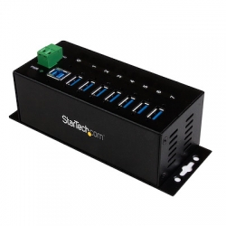 STARTECH.COM 7 PORT USB3.0 HUB, INDUSTRIAL, METAL, ESD & SURGE PROTECTION, MOUNT, 2YR ST7300USBME