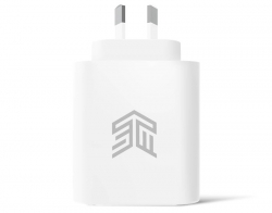 STM 65W DUAL PORT (USB-C & USB-A) POWER ADAPTER (AUNZ) - WHITE STM-931-381Z-01