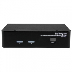 STARTECH.COM 2 PORT DISPLAYPORT KVM SWITCH, SINGLE SCREEN, USB, AUDIO, NO CABLE, 3YR (SV231DPUA)