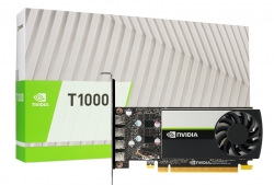 NVidia Quadro T1000 PCIe Workstation Card 4GB GDDR6 4xmDP 4x5120x2880@60Hz 128-Bit 82GB/s 896 Cuda Cores - T1000-P 4GB