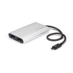 STARTECH.COM THUNDERBOLT 3 TO DUAL DISPLAYPORT ADAPTER 4K 60HZ - TB3 TO DP 2 YR TB32DP2T