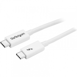 STARTECH.COM 1M THUNDERBOLT3 CABLE , 20GBPS, WHITE, 2YR  TBLT3MM1MW