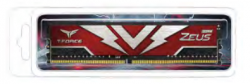 Team T-FORCE Zeus Series 16GB(1x16GB) DIMM DDR4 3200MHz 1.20V, Red Heat spreader TTZD416G3200HC2001