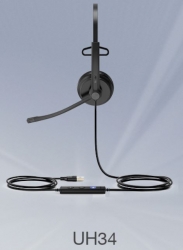 YEALINK WIRED (UH34) MS DUAL HEADSET,NOISE CANCELLING MICROPHONE,USB-A 1308043