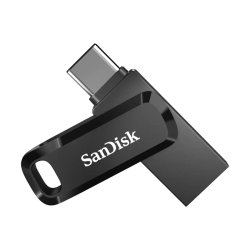 SanDisk Ultra Dual Drive Go USB Type-C Flash Drive, 64GB, Black, USB3.1/Type C reversible connector, Swivel, Type-C enabled Android devices, 5Y (SDDDC3-064G-G46)