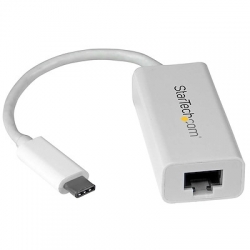 STARTECH.COM USB-C 3.0 TO GIGABIT ETHERNET ADAPTER, TB3 COMPATIBLE, WHITE, 2YR US1GC30W