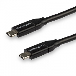 STARTECH.COM 3M USB-C 2.0 CABLE, 5A PD, TB 3 COMPATIBLE, BLACK, 2YR USB2C5C3M