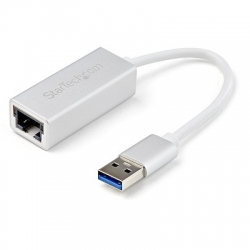 STARTECH.COM USB3.0 TO GIGABIT ETHERNET ADAPTER, ALUMINUM, SILVER, 2YR (USB31000SA)