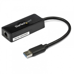 STARTECH.COM USB 3.0 TO GIGABIT ETHERNET NIC NETWORK ADAPTER W/USB PORT 2 YR USB31000SPTB