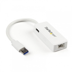 STARTECH.COM USB3.0 TO GIGABIT ETHERNET ADAPTER, USB3.0(1),  WHITE, 2YR USB31000SPTW