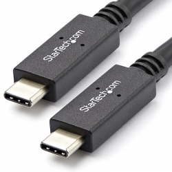 STARTECH.COM 1M USB-C 3.1 CABLE, 5A PD, TB 3 COMPATIBLE, BLACK, 2YR USB31C5C1M