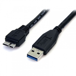 STARTECH.COM BLACK SUPERSPEED USB 3.0 CABLE A TO MICRO B - M/M LIFETIME WARR USB3AUB50CMB