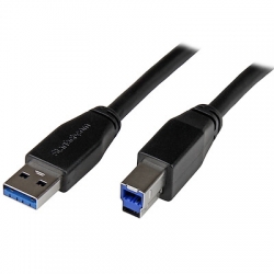 STARTECH.COM 5M USB3.0 TO USB-B CABLE, M TO M , BLACK, 2YR  USB3SAB5M