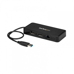 STARTECH.COM USB3.0 MINI 4K DOCK, DUAL DISPLAY, DP(2), RJ45, USB POWERED, 3YR (USBA2DPGB)