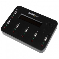 STARTECH.COM 1 TO 5 USB FLASH DRIVE DUPLICATOR, 2 MODE, NO HOST, LCD DISPLAY, USB2.0, 2YR USBDUP15