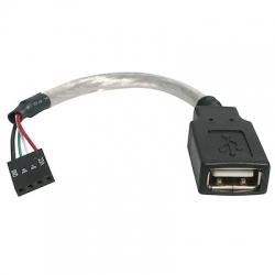 STARTECH.COM 15CM USB-A TO USB 4 PIN CONNECTOR TO MOTHERBOARD, F TO F, USB2.0, LTW (USBMBADAPT)
