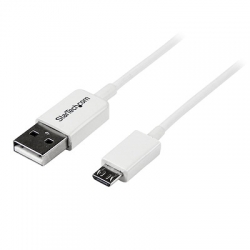 STARTECH.COM 1M USB2.0 A TO MICRO USB2.0 B CABLE, M TO M, WHITE, LTW USBPAUB1MW