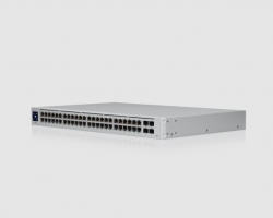 Ubiquiti POE SWITCH: UniFi 48 port Managed Gigabit Layer2 & Layer3 switch - 48x Gigabit Ethernet Ports w/ 32x 802.3at POE+, 4x SFP Port Touch Display 210W USW-48-POE-AU