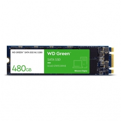 Western Digital  M.2 SATA SSD: 480GB GREEN, M.2 2280, Read: 545MB/s, 1M MTTF WDS480G3G0B