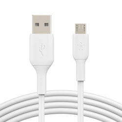 BELKIN 1M MICRO USB TO USB-A CHARGE/SYNC CABLE, WHT, 2 YR WTY CAB005BT1MWH