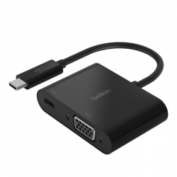 Belkin USB-C TO VGA ADAPTER WITH 60W POWER DELIVERY BLACK AVC001BTBK