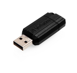 Verbatim PinStripe 128 GB USB 2.0 Flash Drive - Black - 2 Year Warranty 66782