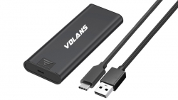 Volans Aluminium SATA M.2 SSD to USB-C Enclosure VL-U3M2S-V