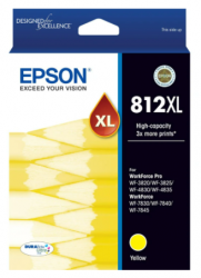 Epson 812XL - High Capacity Capacity DURABrite Ultra - Yellow Ink Cartridge C13T05E492