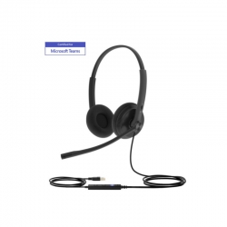 Yealink (UH34-Lite-Dual-Teams) Microsoft Certified Teams USB Wired Headset, foam cushion