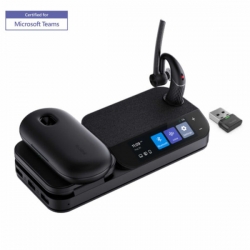 Yealink (BH71-WS-P) Bluetooth Wireless Mono Headset, Workstation, Charge Case, BT51, Mobile/PC/Deskphone, MS, USB-A