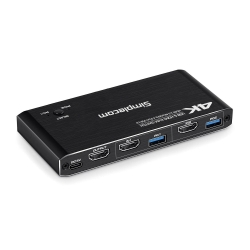 Simplecom KM420 2-Port Hdmi Kvm Switch Hdmi 2.0 4K@60Hz 4-Port USB 3.0 Hub 5Gbps KM420