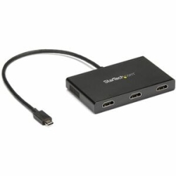 StarTech.com 3-Port Usb-c Multi-Monitor Adapter, Type-C To 3x Hdmi Mst Hub, Triple 1080p Hdmi Laptop Display Extender / Splitter, Windows - USB Type-C Multi-Monitor Adapter Drives Triple 1080p 60Hz Or Dual 4K 30Hz Hdmi Displays In Extended Or Mirrored Mo