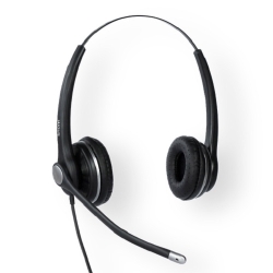 Snom A100D Wideband Binaural Headset For Snom-D3xx/D7xx/7xx, 300° Frlexible Boom, Passive Noise Cancelling Microphone SNOM-D3