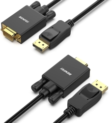 Benfei 000123Bk-10F Uni-Directional DP DisplayPort To VGA Cable Male-Male Gold-Plated Cord 3M ELEBEN123BK10F