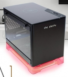 In Win A1-black Mini-itx Pc Case Tempered Glass Side Panel Usb 3.0* 2 Hd Audio Wireless Charging