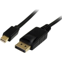 StarTech.com 1m (3ft) Mini DisplayPort To DisplayPort 1.2 Cable, 4K X 2K MDP To DisplayPort Adapter Cable, Mini DP To DP Cable For Monitor - Cable For Tv, Projector - First End: 1 X 20-pin Mini DisplayPort 1.2 Digital Audio/Video - Male - Second End: 1 X