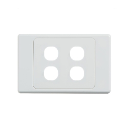 4C | Ultima 4 Gang Switch Grid And Cover Plate - White 040.000.0334