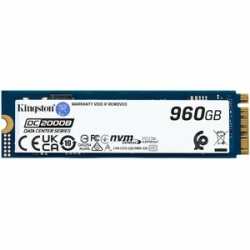 Kingston DC2000B 960 Gb Solid State Drive - M.2 2280 Internal - PCI Express NVMe (pci Express NVMe 4.0 X4) - Server, Data Center Device Supported - 0.4 Dwpd - 700.80 TB Tbw SEDC2000BM8/960G