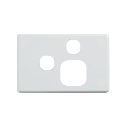 4C | Classic Single Power Point With Extra Switch Cover Plate - White *** 040.000.0029
