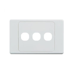 4C | Ultima 3 Gang Switch Grid And Cover Plate - White 040.000.0333