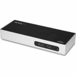 StarTech.com USB 3.0 Docking Station - Dual Monitor Laptop Dock With Hdmi & Dvi/VGA - 6x USB Type-A Hub, GbE - Universal Windows & Mac - 2048 X 1152, 1920 X 1200 - 7 X USB Ports - 7 X USB 3.0 - 4 X USB Type-A Ports - USB Type-A - Network (Rj-45) - 1 X HD