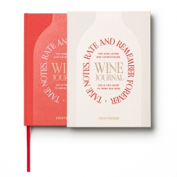 Printworks Wine Tasting Journal-Beige Red PW-00707