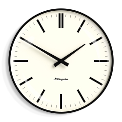Newgate Radio City Wall Clock Bold Black Marker Dial - Matte Black NM-RADC310K