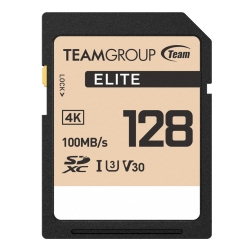 Team Group Elite 128GB Sdxc Uhs-I U3 V30 Memory Card TESDXC128GIV3069
