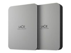 Lacie Mobile Drive V2, External Portable, 4TB, USB-C, Moon Silver, 3YR STLP4000400