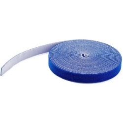 50ft Hook And Loop Roll - Cut-to-Size Reusable Cable Ties - Bulk Industrial Wire Fastener Tape /Adjustable Fabric Wraps Blue / Resuable Self Gripping Cable Management Straps (HKLP50BL) HKLP50BL