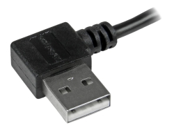 Startech 1M Micro USB2.0 A To Micro USB2.0 B Cable, M/M, Right Angle, Ltw USB2AUB2RA1M
