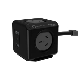 Allocacoc PowerCube Extended 4 Outlets 2 Usb-a + 1 Usb-c Pd 20W With Surge 1.5M Black (11407-Aueuac) ELEALL11407BK