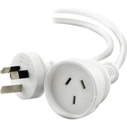 Alogic 5M Aus 3 Pin Mains Power Extension Cable White Male To Female MF-PEXT-05
